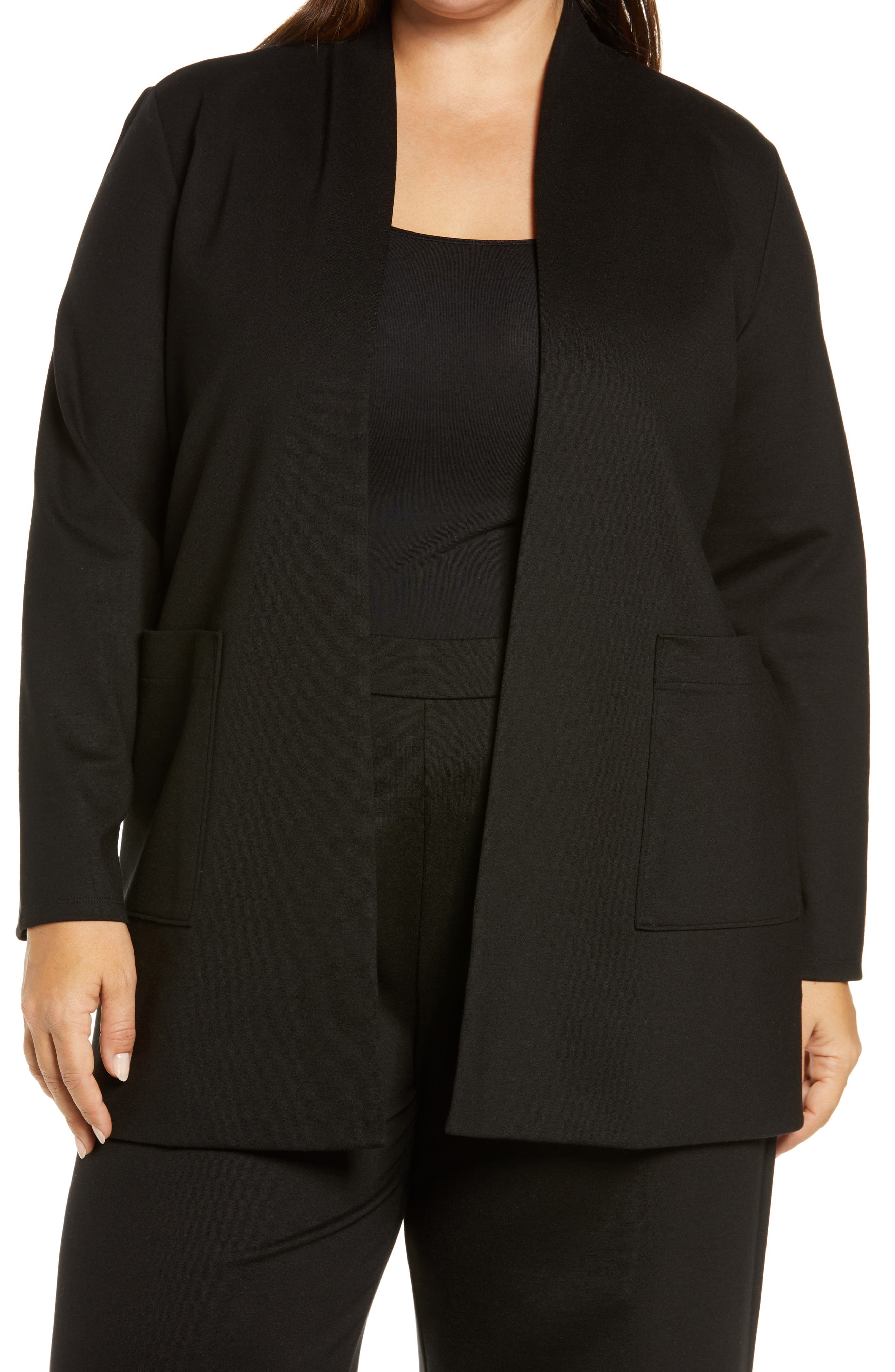 MOUTEN Womens Plus Size Relaxed Fit Open Front Fashion Big Pockets Dress Blazer Jacket Coat 